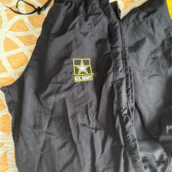 US ARMY BLACK PHYSICAL FITNESS APFU UNISEX JACKET & PANTS SET Small/Regular - Picture 2 of 14